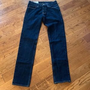 Hollister The Hollister Skinny dark wash button fly 5 pocket skinny jeans 29x32